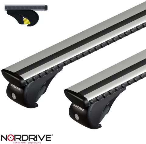 NORDRIVE SILENZIO 128cm, ALU, TUV, GS - střešní nosiče